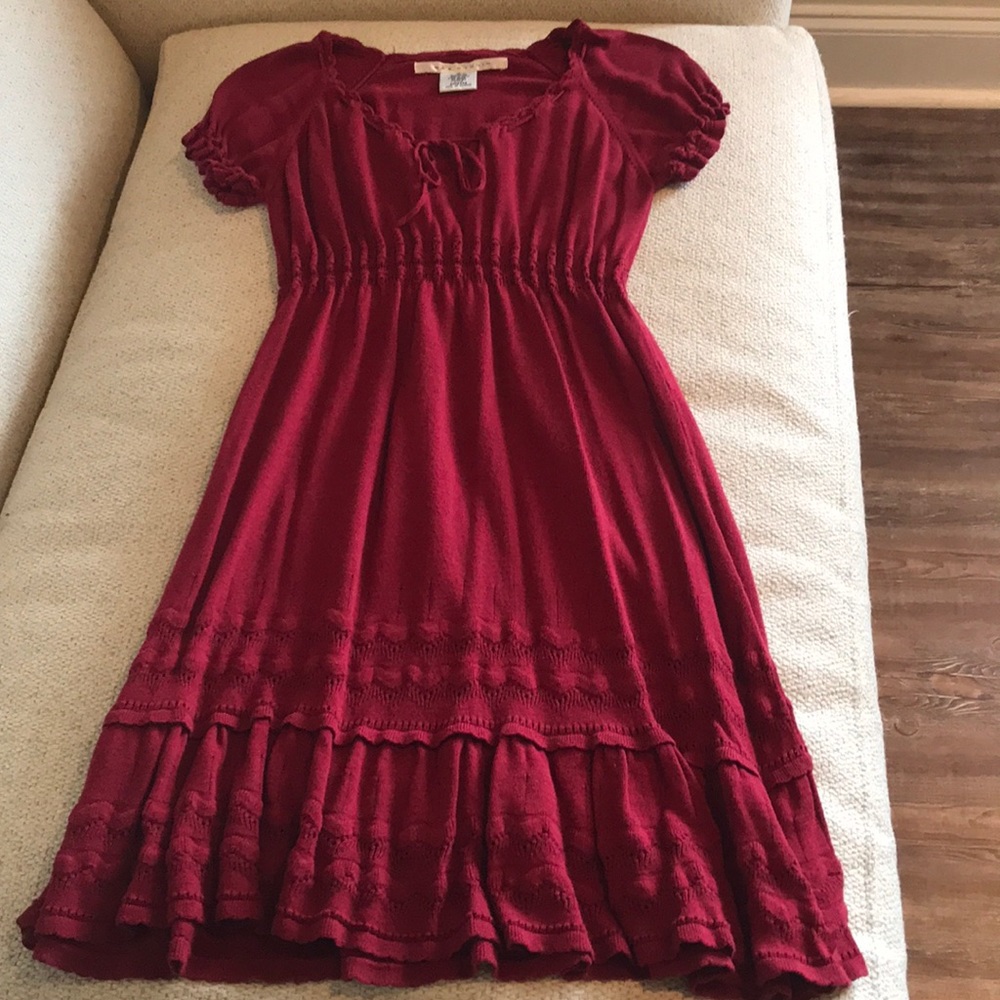 Max Studio red sweater dress